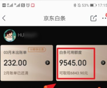京东白条取现额度是什么